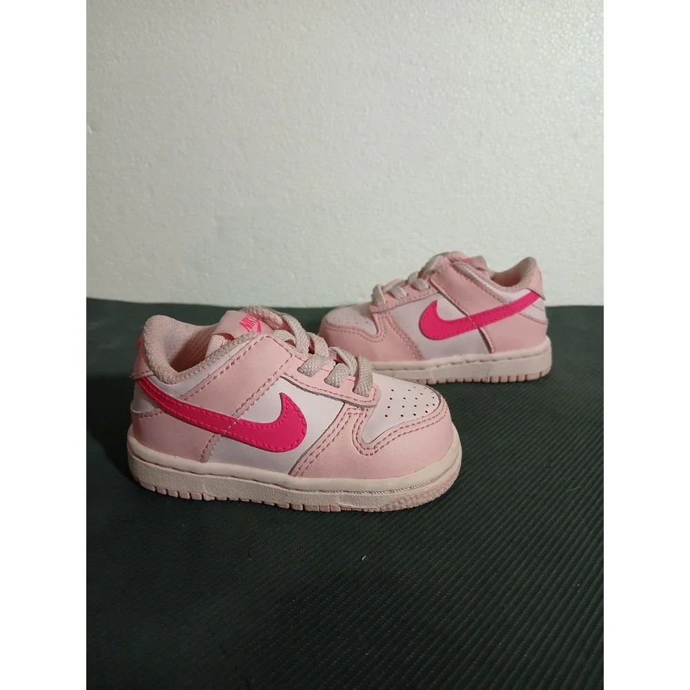 Nike Dunk Low Triple Pink Toddler Size 4C DH9761-600